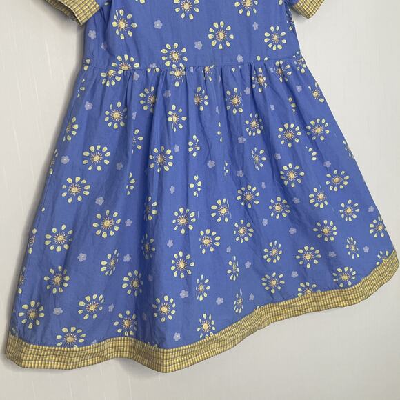 Vintage CC Bates Cotton Plaid Floral Short Sleeve Dress Size 5/6 - Picture 3 of 10